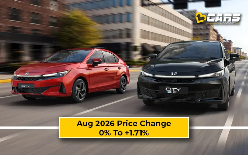 Honda City 2026 Aug Price Change — Hiked Up To 35.9K