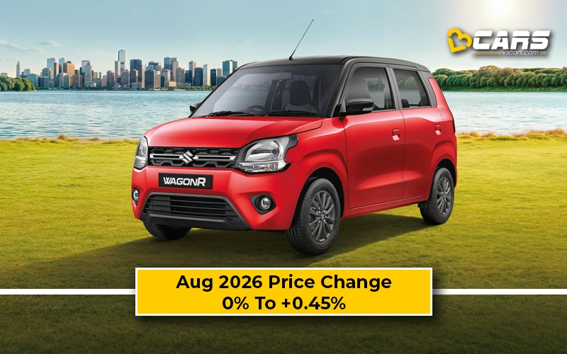 Maruti Suzuki WagonR 2026 Aug Price Change — Hiked Up To 2.5k