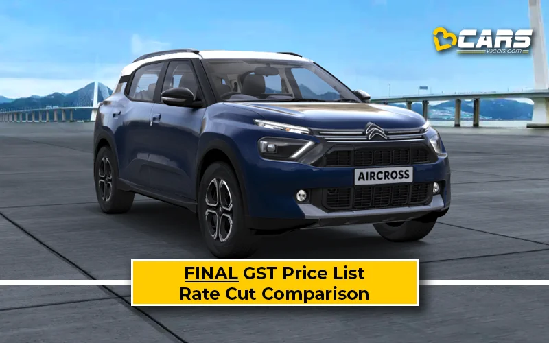 Final Citroen Aircross Price List After GST Rate Cut (Confirmed)