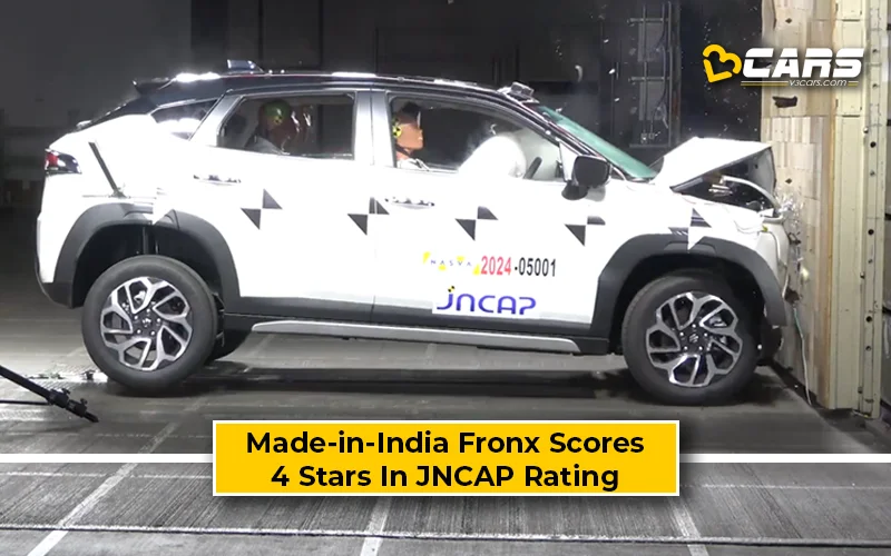 Made-in-India Maruti Fronx Scores 4-Star JNCAP Safety Rating