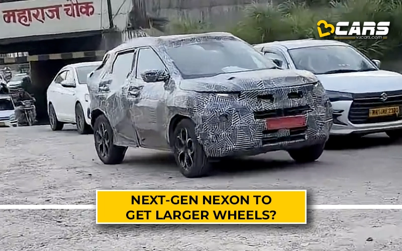 2027 Tata Nexon Spied With Curvv Alloy Wheels, New Front Design