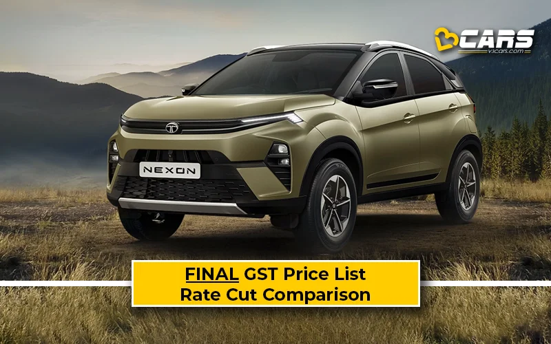 Final Tata Nexon Price List After GST Rate Cut (Confirmed)
