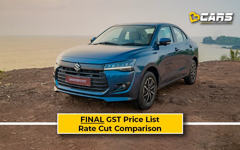 Final Maruti Dzire Price List After GST Rate Cut (Confirmed)