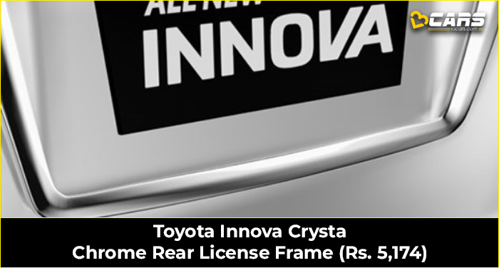 Toyota Innova Crysta Chrome Rear License Frame (Rs. 5,174)