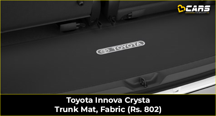 Toyota Innova Crysta Trunk Mat, Fabric (Rs. 802)