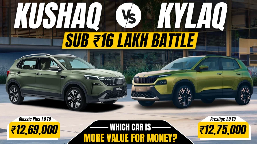 Skoda Kushaq vs Skoda Kylaq Sub Rs. 13 Lakh Battle | Which Car Is More Value For Money?
