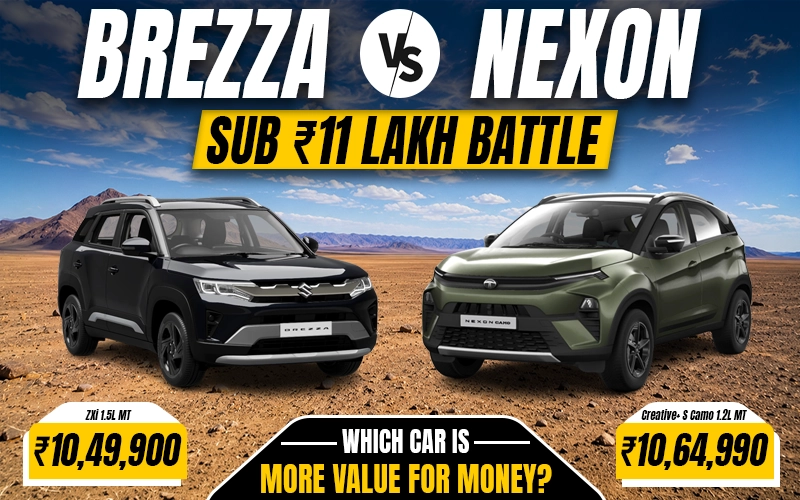 Maruti Arena Brezza vs Tata Nexon Sub Rs. 11 Lakh Battle | Which Car Is More Value For Money?