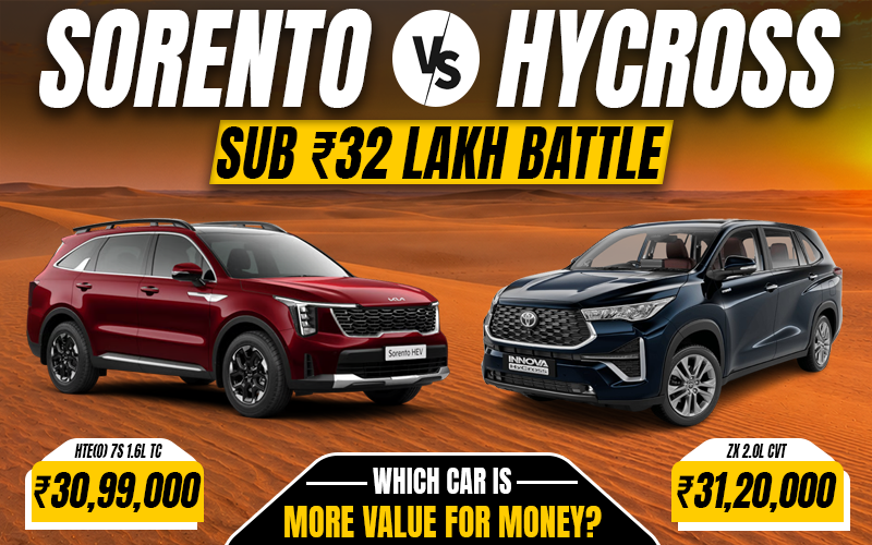 Kia Sorento vs Toyota Innova Hycross Sub Rs. 32 Lakh Battle | Which Car Is More Value For Money?