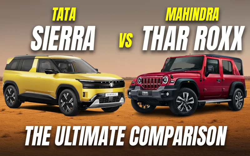 Tata Sierra vs Mahindra Thar Roxx | Sub Rs. 13 Lakh Battle | Which Car Is More Value For Money?