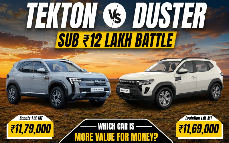 Twins Face-off! Which is more value for money under ₹12 lakh– Tekton OR Duster?